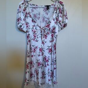 Forever 21 Floral Satin Dress